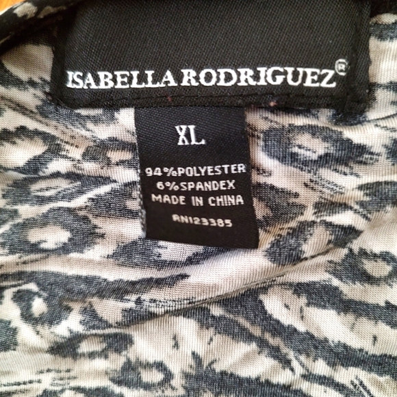 SALE ! Cowl Neck Isabella Rodriguez Black & White Blouse - Picture 13 of 14